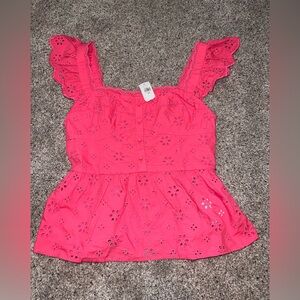 Gap pink top. NWT. Size XS. Corset style.